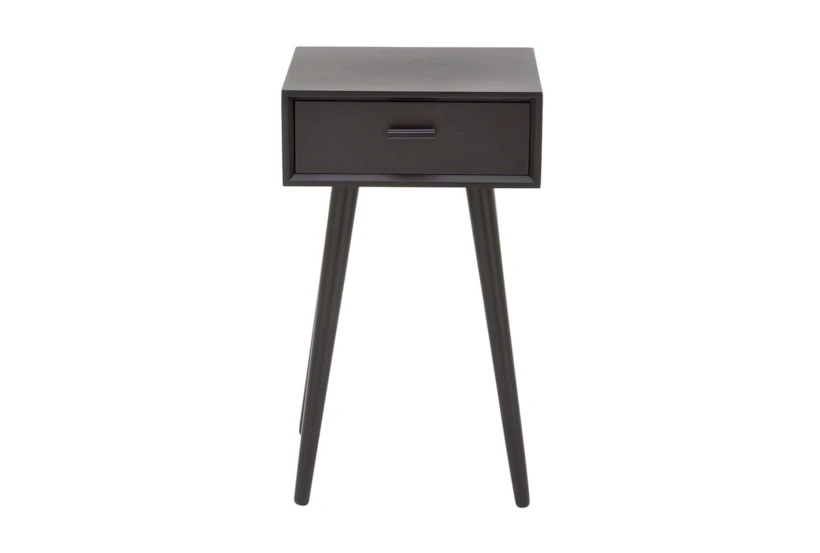 28" One-Drawer Black Accent Table - 360