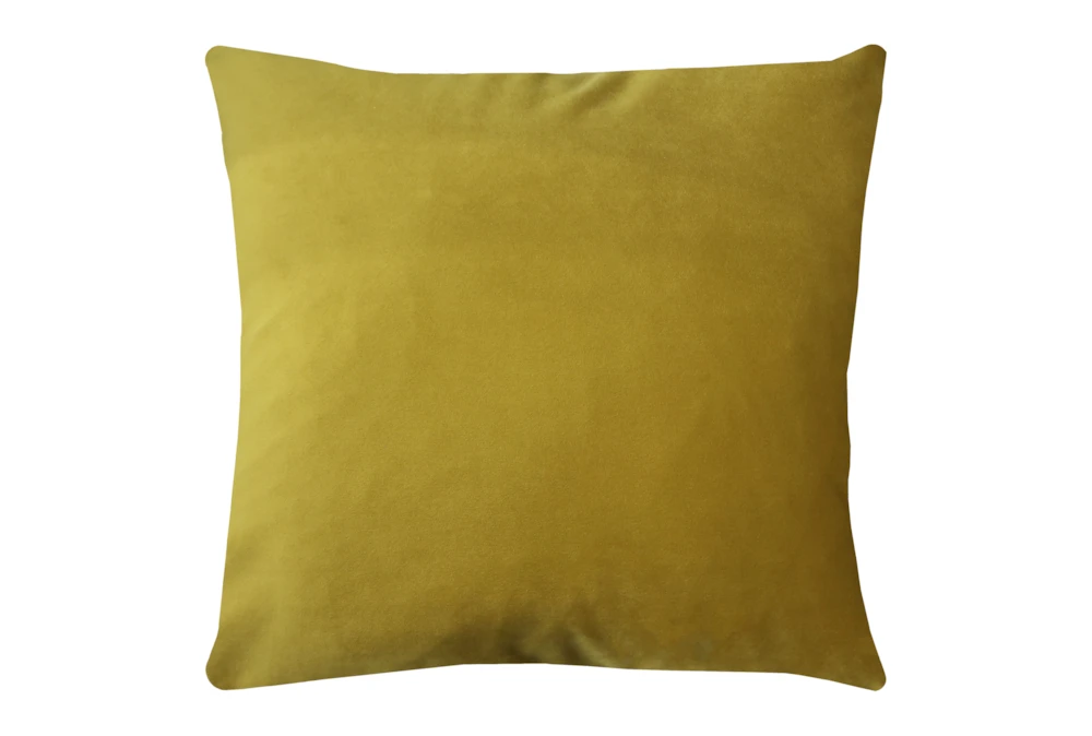 20X20 Superb Dijon Yellow Velvet Throw Pillow