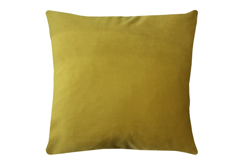 20X20 Superb Dijon Yellow Velvet Throw Pillow - 360