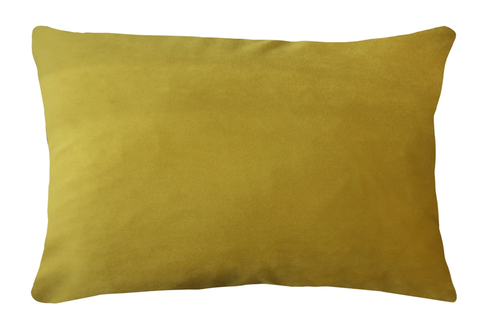 14X20 Superb Dijon Yellow Velvet Throw Pillow