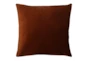 20X20 Superb Rust Orange Velvet Throw Pillow - Signature
