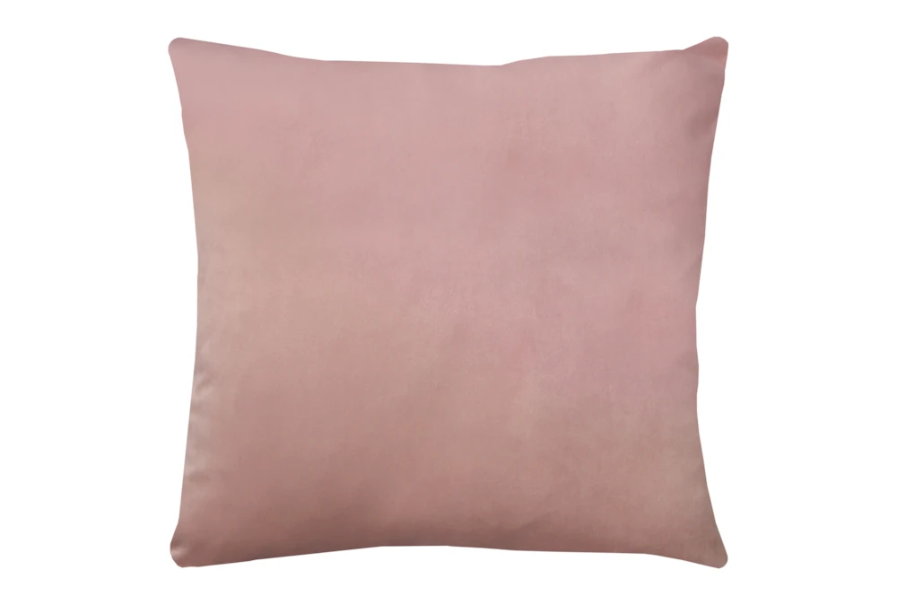 24X24 Superb Peony Pink Velvet Throw Pillow