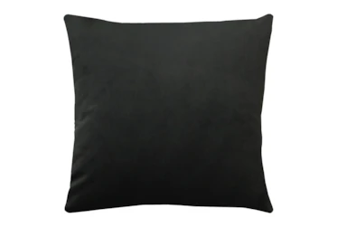 20X20 Superb Gunmetal Black Velvet Throw Pillow