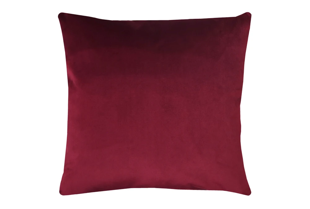 24X24 Superb Wine Red Burgundy Velvet Throw Pillow