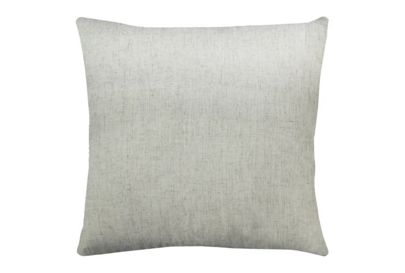20X20 Caitlin Flax White Linen Throw Pillow - 360