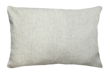 14X20 Caitlin Flax White Linen Throw Pillow
