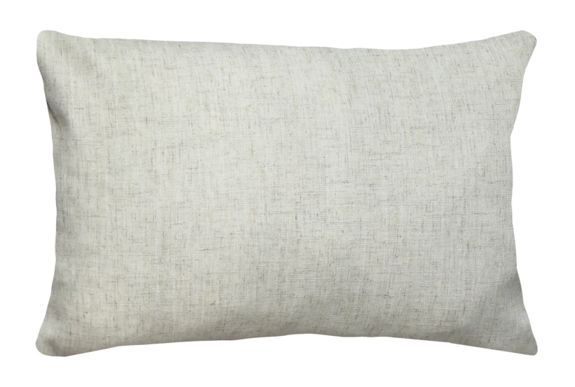 14X20 Caitlin Flax White Linen Throw Pillow - 360
