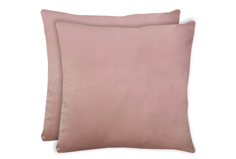 20X20 Set Of 2 Superb Peony Pink Velvet Throw Pillow - 360