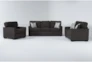 Shea Graphite 3 Piece Living Room Set - Signature