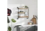 Wood + Metal Shelf With 3 Shelves - Room