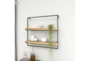 Wood + Metal Shelf With 2 Shelves - Room