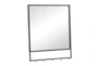 24 Inch Rectangle Metal + Mirror Wall Hook - Material