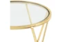 Contemporary Geometric Gold Accent Tables-Set Of 3 - Detail