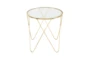 Contemporary Geometric Gold Accent Tables-Set Of 3 - Material