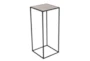 Modern Square Iron And Pine Wood Pedestals-Set Of 2 - Side