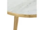 20" Marble Top Tripod Accent Table - Detail