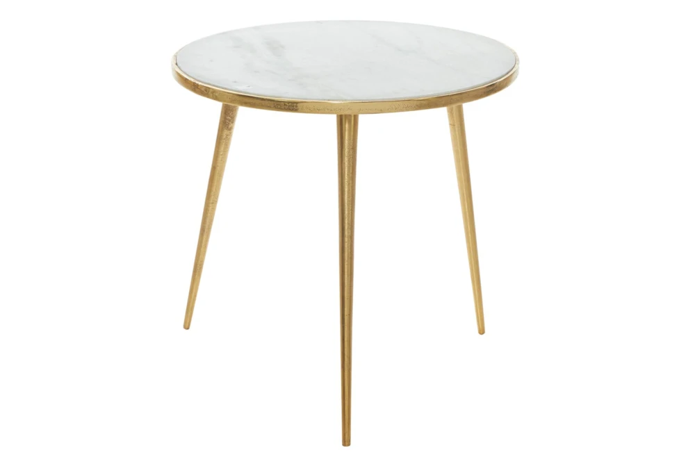 20" Marble Top Tripod Accent Table