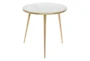 20" Marble Top Tripod Accent Table - Signature