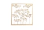 Framed Gold Metal Floral Wall Decor - Material