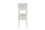 29" Matte White Wooden Accent Table With 2 Drawers - Side