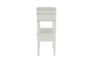 Matte White Wooden End Table With Drawers - Side