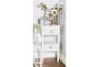 Matte White Wooden End Table With Drawers - Room