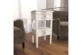 29" Matte White Wooden Accent Table With 2 Drawers - Room