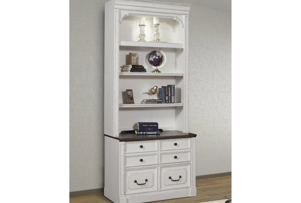 Provence 2 Piece Lateral Filing With Hutch