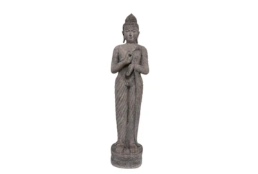 Ol 61 Inch Gray Resin Standing Buddha