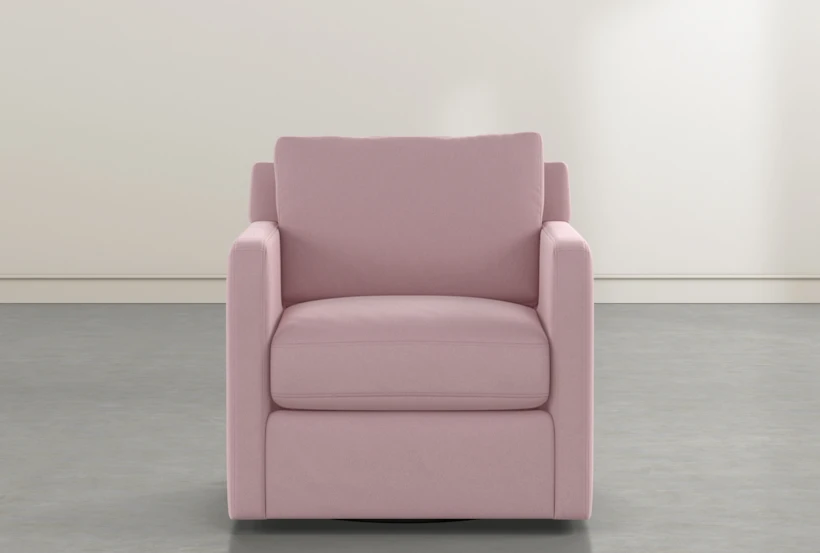 Aidan IV Pink Twist Swivel Accent Chair - 360