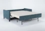 Mikayla Teal 76" Queen Plus Sleeper with Reversible Chaise - Sleeper