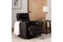 Rayna Brown Leather Power Swivel Glider Recliner with Built-In Battery & USB - Room