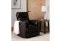 Rayna Brown Leather Power Swivel Glider Recliner with Built-In Battery & USB - Room