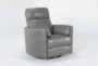 Rayna Heron Leather Power Swivel Glider Recliner with Built-In Battery & USB - Side