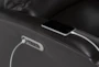 Lennon Brown Leather Power Swivel Gider Rocker Recliner with Power Headrest & USB - Detail