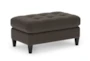 Magnolia Home Sinclair Luxe Fog Ottoman By Joanna Gaines - Signature