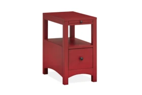 Boonville Red Chairside Table