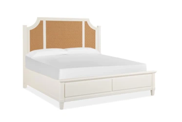 Sausalito Eastern King Panel Bed With Woven Headboard