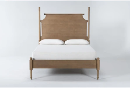Magnolia Home Anders Weathered Brown California King Wood Poster Bed By Joanna Gaines - Main