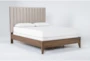 Magnolia Home Monroe California King Velvet Upholstered Panel Bed By Joanna Gaines - Side