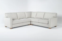 Magnolia Home Dweller Homespun Sterling 3 Piece 104" Sectional By Joanna Gaines