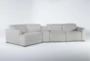 Chanel Grey 4 Piece Modular Sectional with Left Arm Facing Cuddler Chaise and Console - Side