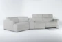 Chanel Grey 4 Piece Modular Sectional with Left Arm Facing Cuddler Chaise and Console - Side