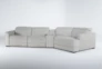 Chanel Grey 4 Piece Sectional With Right Arm Facing Cuddler Chaise and 141" Console - Side
