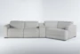 Chanel Grey 4 Piece Modular Sectional with Right Arm Facing Cuddler Chaise and Console - Signature
