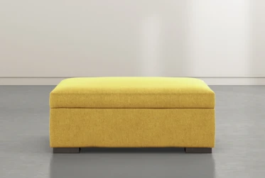 Norah Yellow Accent Storage Ottoman By Nate Berkus and Jeremiah Brent