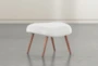 Fredrik White Accent Ottoman By Nate Berkus and Jeremiah Brent - Side