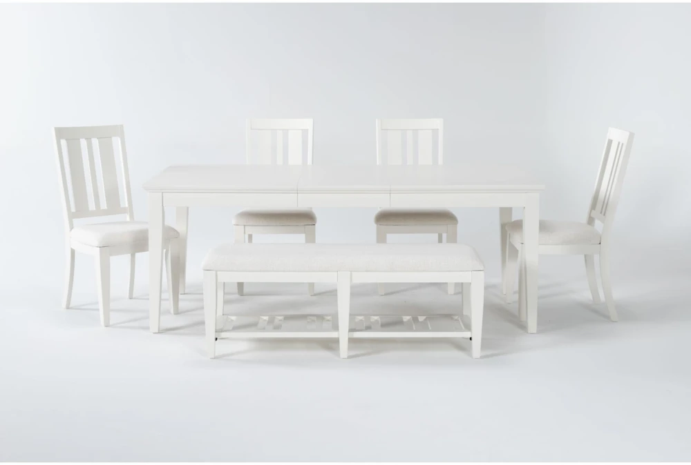 Presby White 6 Piece Extension Dining Set