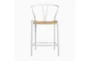 White Wishbone 26" Counterstool With Natural Seat - Signature