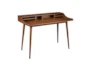 La Palma Walnut 47" Desk With 2 Shelves - Detail